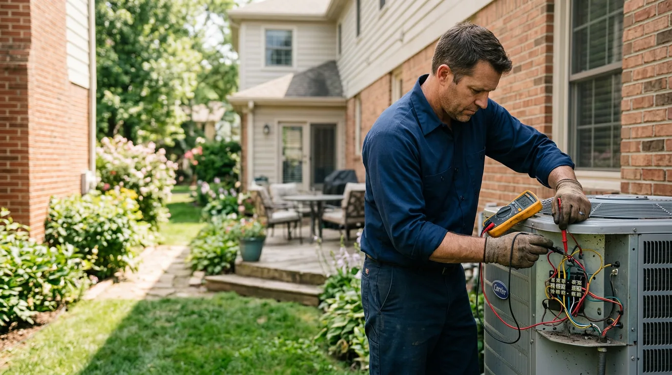 HVAC technician working near Adams, MN